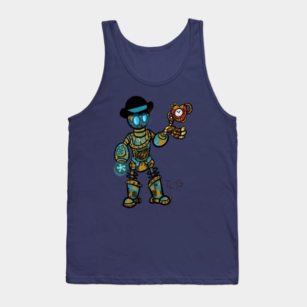 The Tom with the Clockwork Heart Tank Top by BowlerHatProductions